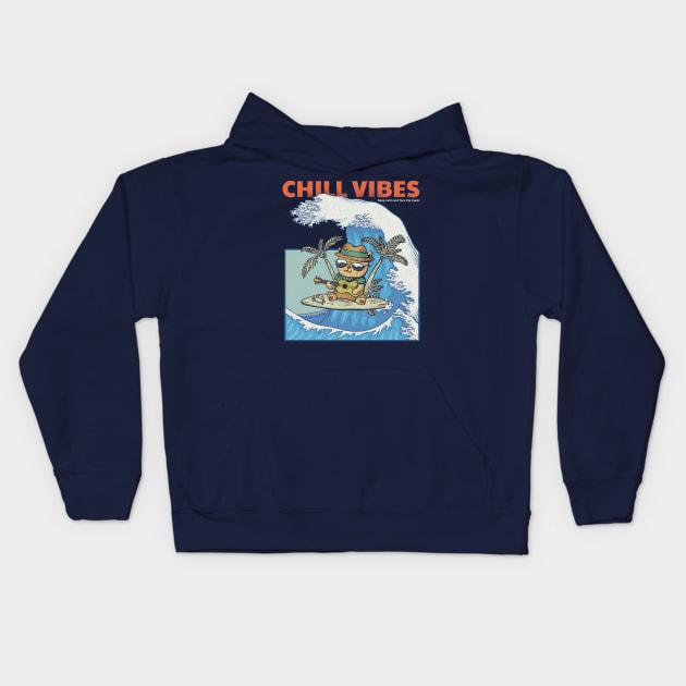 Chill Vibes Kids Hoodie by rintoslmn